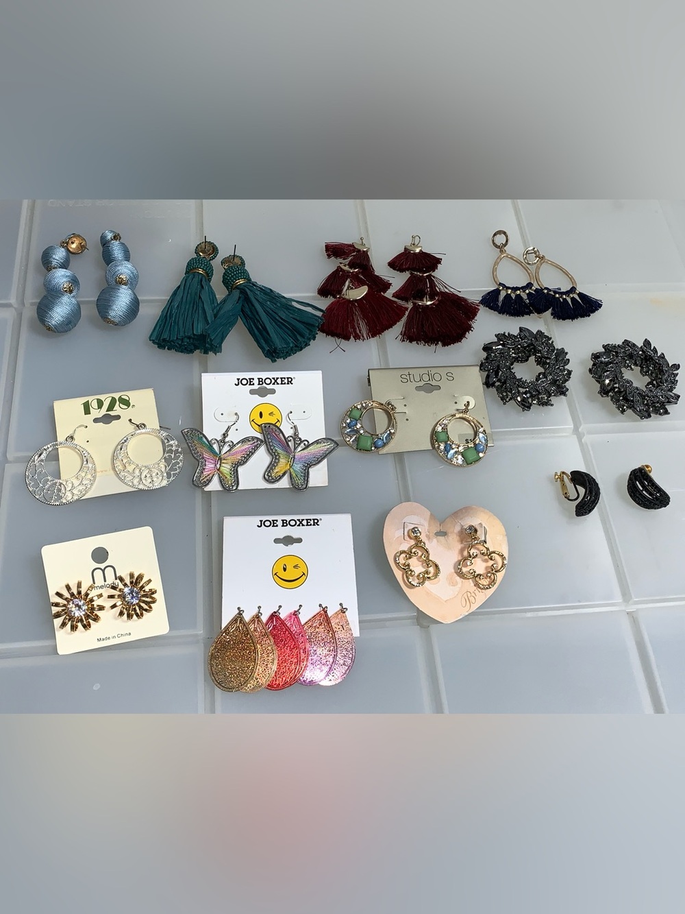 Costume Earrings Lot - New + Used + for Upcycle Jewelry